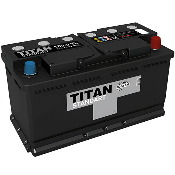 АКБ-6СТ-100 (820А) п/п TITAN STANDART г.Н.Новгород  352х175х190 (не обслуж)